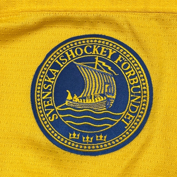 Vintage 90s Nike Sweden National Hockey #7 Nagano Olympics 1998 Jersey Mens L - Picture 4 of 15